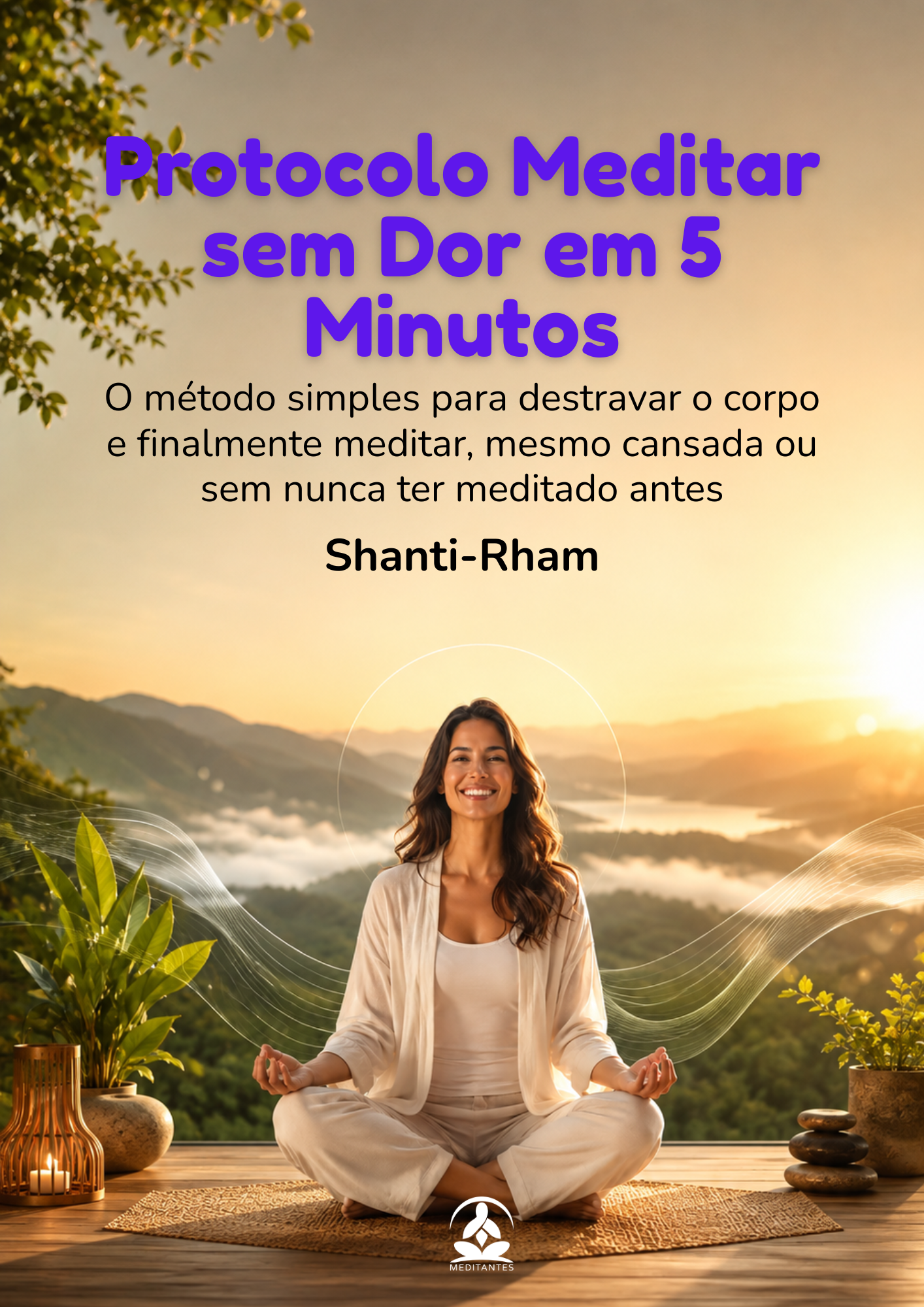 Mockup do e-book Protocolo Meditar sem Dor em 5 Minutos